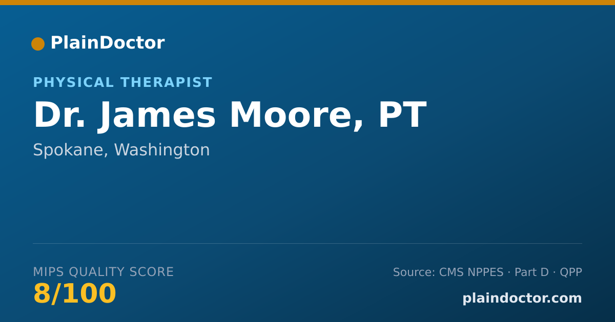 Shareable card for James Moore, PT - Physical Therapist, Spokane, WA
