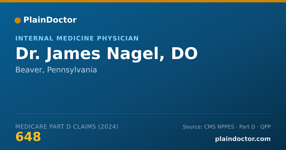 Shareable card for James Nagel, DO - Internal Medicine Physician, Beaver, PA