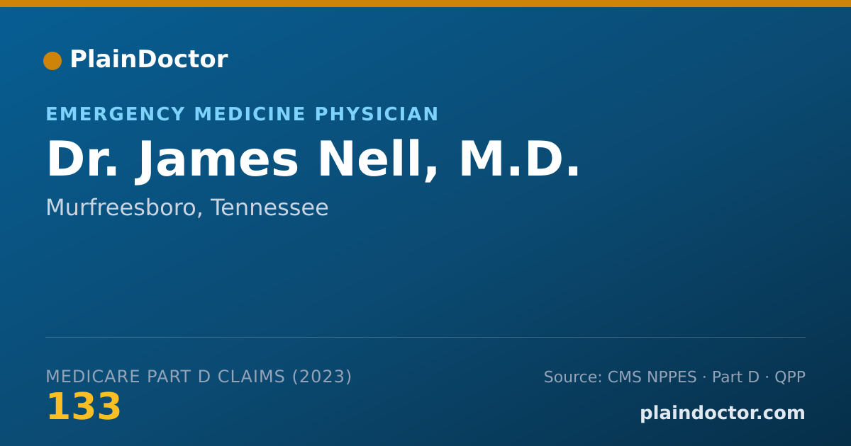 Shareable card for James Nell, M.D. - Emergency Medicine Physician, Murfreesboro, TN