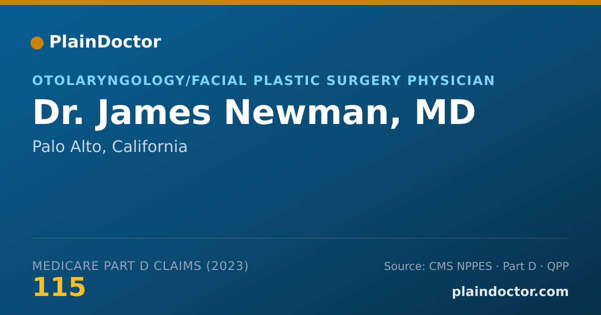 Shareable card for James Newman, MD - Otolaryngology/Facial Plastic Surgery Physician, Palo Alto, CA
