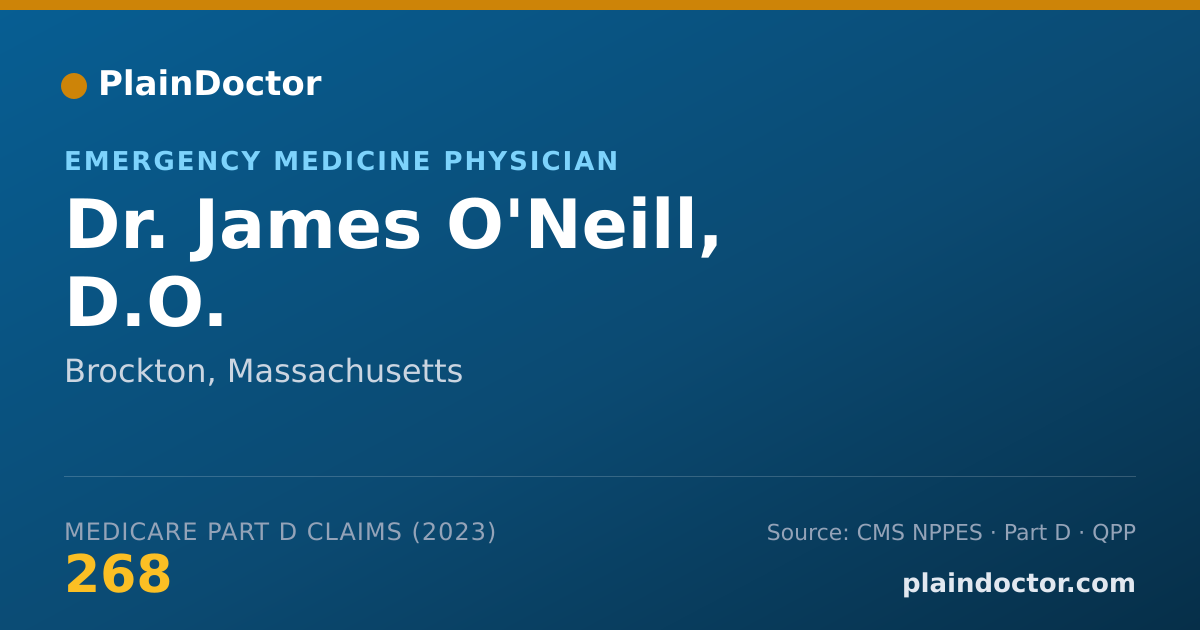 Shareable card for James O'Neill, D.O. - Emergency Medicine Physician, Brockton, MA