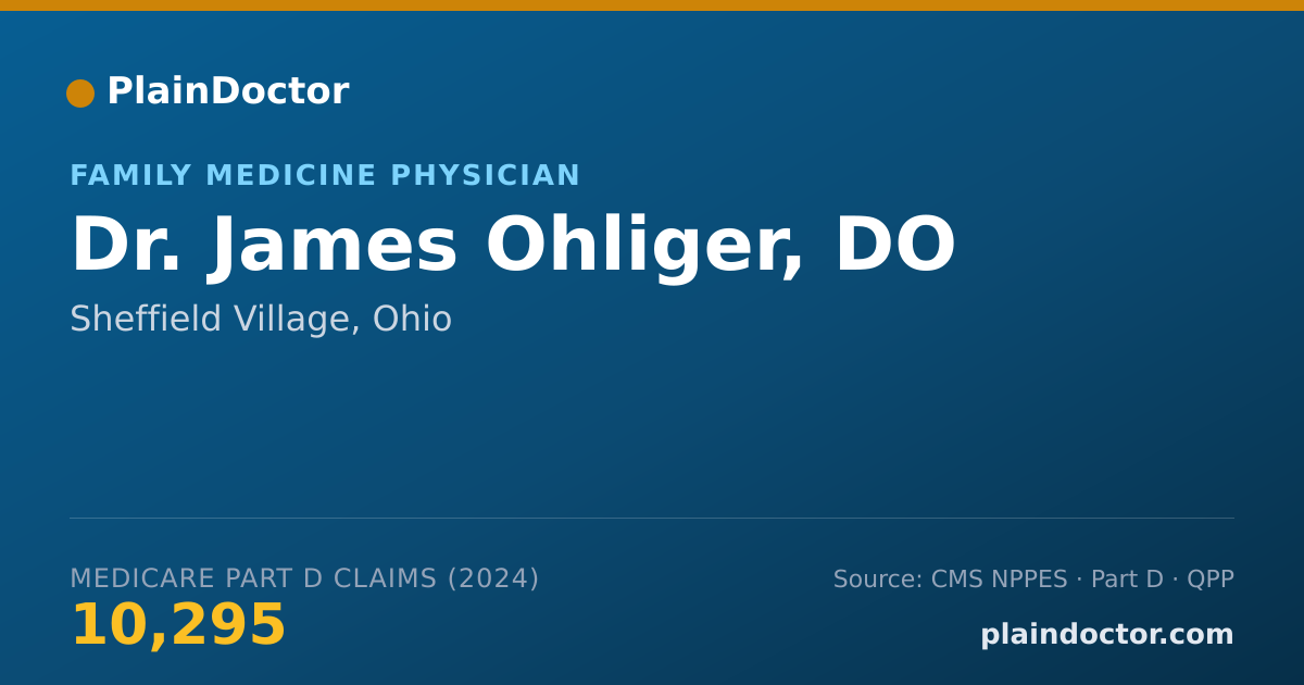 Shareable card for James Ohliger, DO - Family Medicine Physician, Sheffield Village, OH