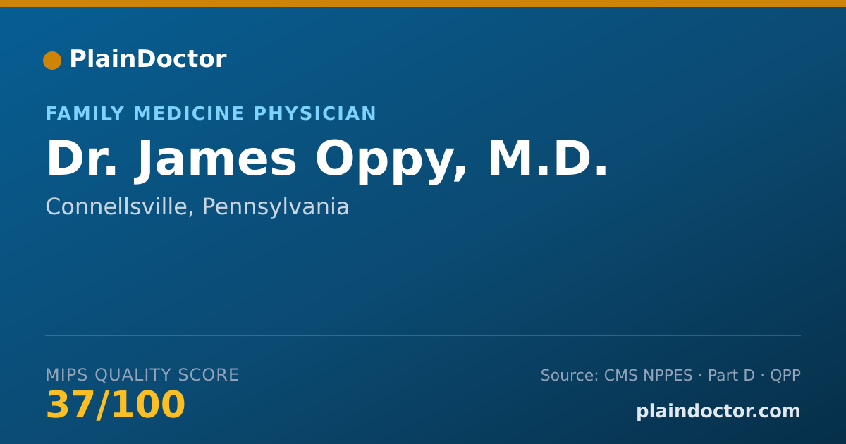 Shareable card for James Oppy, M.D. - Family Medicine Physician, Connellsville, PA