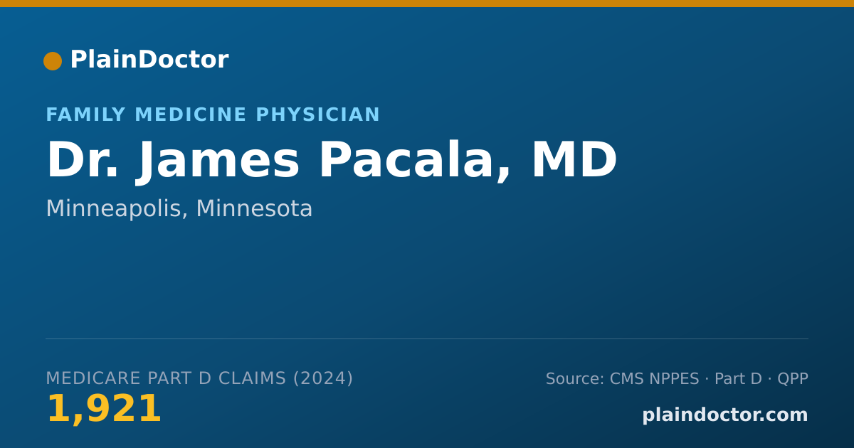 Shareable card for James Pacala, MD - Family Medicine Physician, Minneapolis, MN