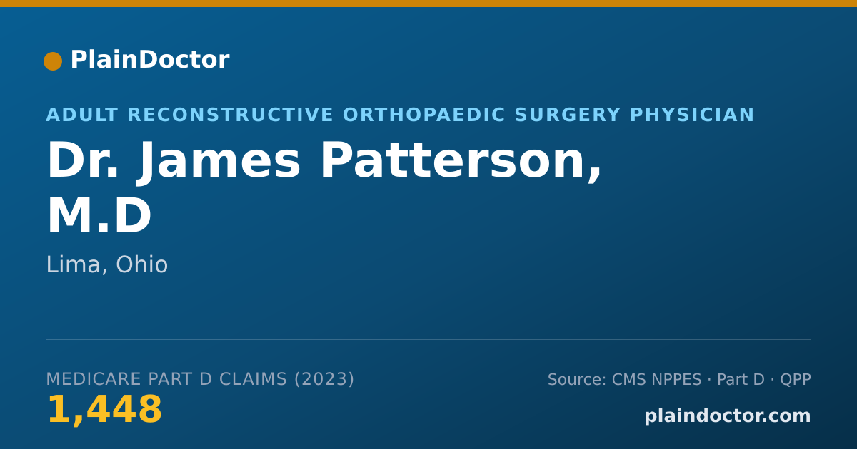 Shareable card for James Patterson, M.D - Adult Reconstructive Orthopaedic Surgery Physician, Lima, OH