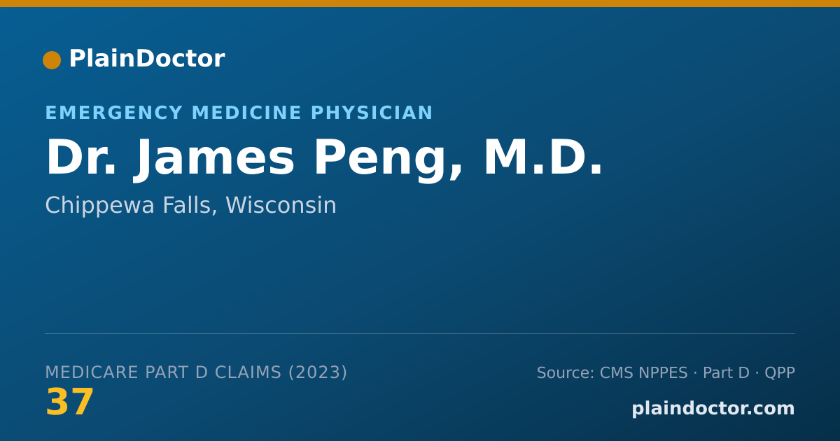 Shareable card for James Peng, M.D. - Emergency Medicine Physician, Chippewa Falls, WI