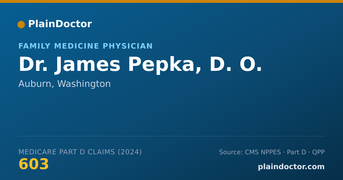 Shareable card for James Pepka, D. O. - Family Medicine Physician, Auburn, WA