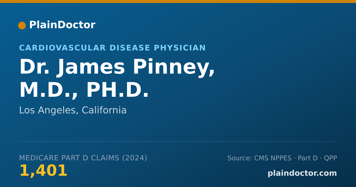 Shareable card for James Pinney, M.D., PH.D. - Cardiovascular Disease Physician, Los Angeles, CA