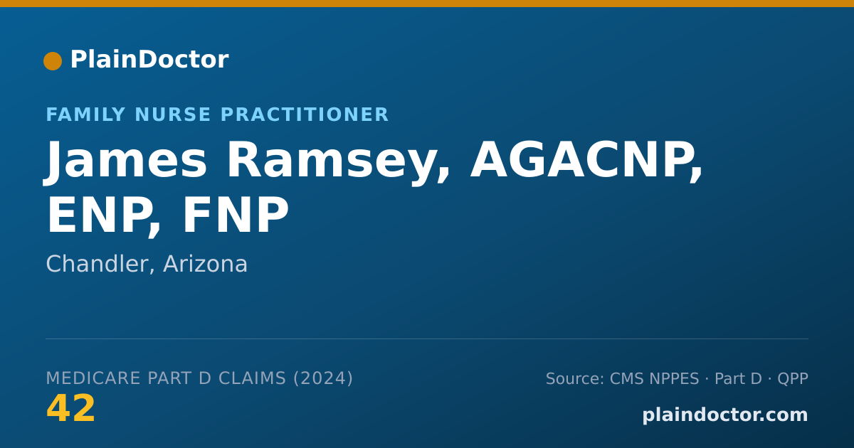 Shareable card for James Ramsey, AGACNP, ENP, FNP - Family Nurse Practitioner, Chandler, AZ