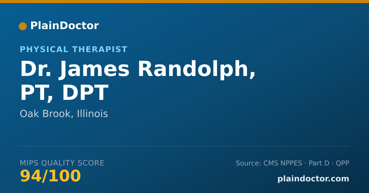 Shareable card for James Randolph, PT, DPT - Physical Therapist, Oak Brook, IL