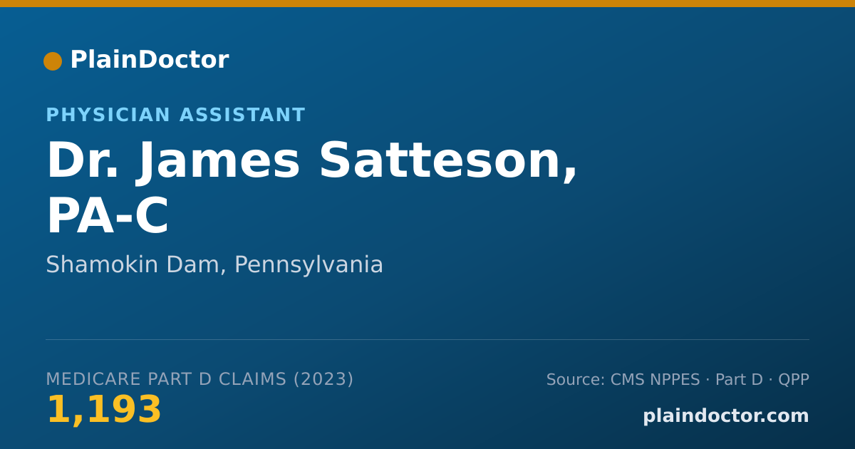 Shareable card for James Satteson, PA-C - Physician Assistant, Shamokin Dam, PA