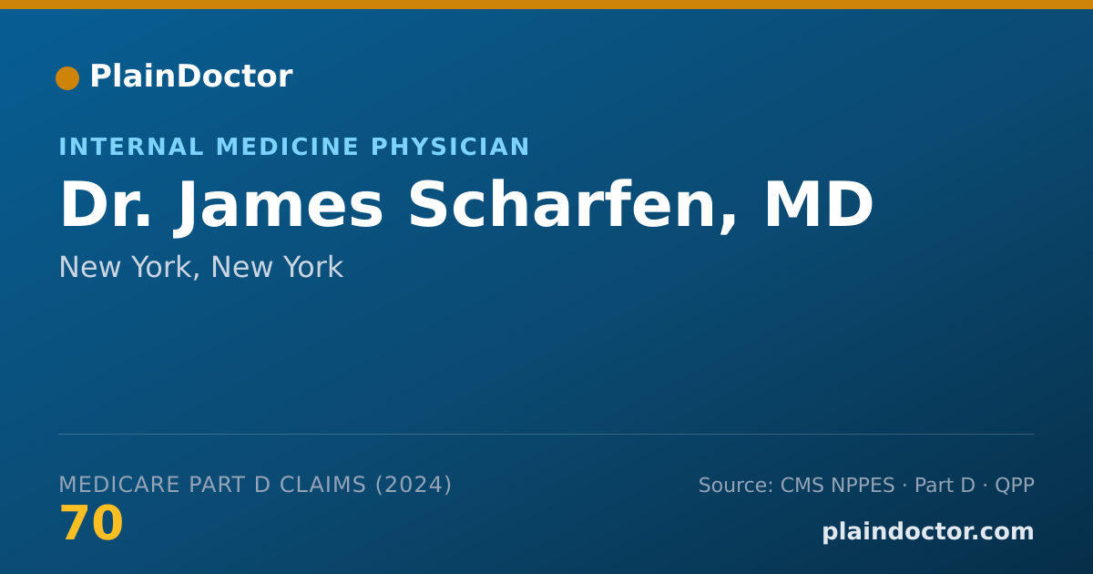 Shareable card for James Scharfen, MD - Gastroenterology Physician, New York, NY