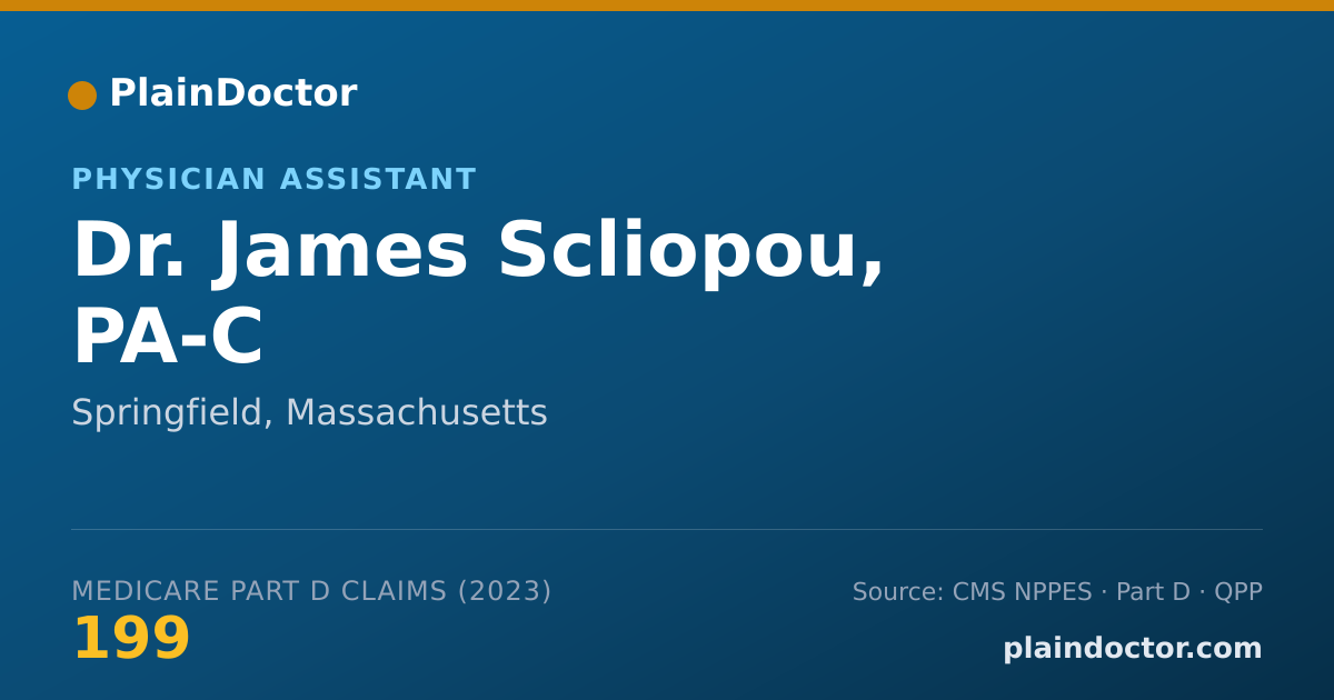 Shareable card for James Scliopou, PA-C - Physician Assistant, Springfield, MA
