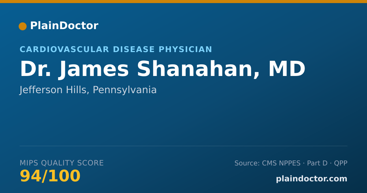 Shareable card for James Shanahan, MD - Cardiovascular Disease Physician, Jefferson Hills, PA