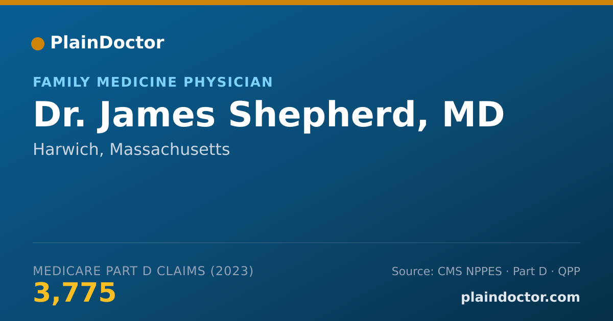 Shareable card for James Shepherd, MD - Family Medicine Physician, Harwich, MA