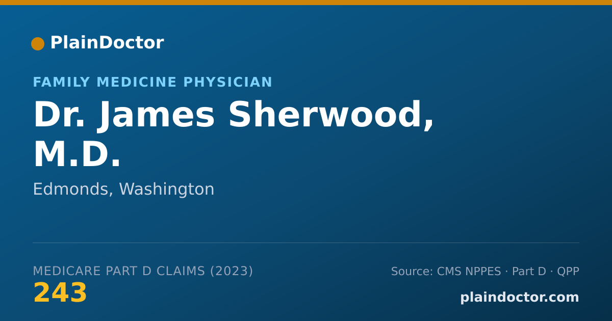 Shareable card for James Sherwood, M.D. - Family Medicine Physician, Edmonds, WA
