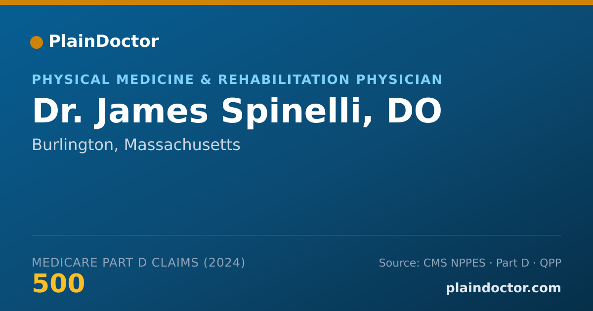 Shareable card for James Spinelli, DO - Physical Medicine & Rehabilitation Physician, Burlington, MA