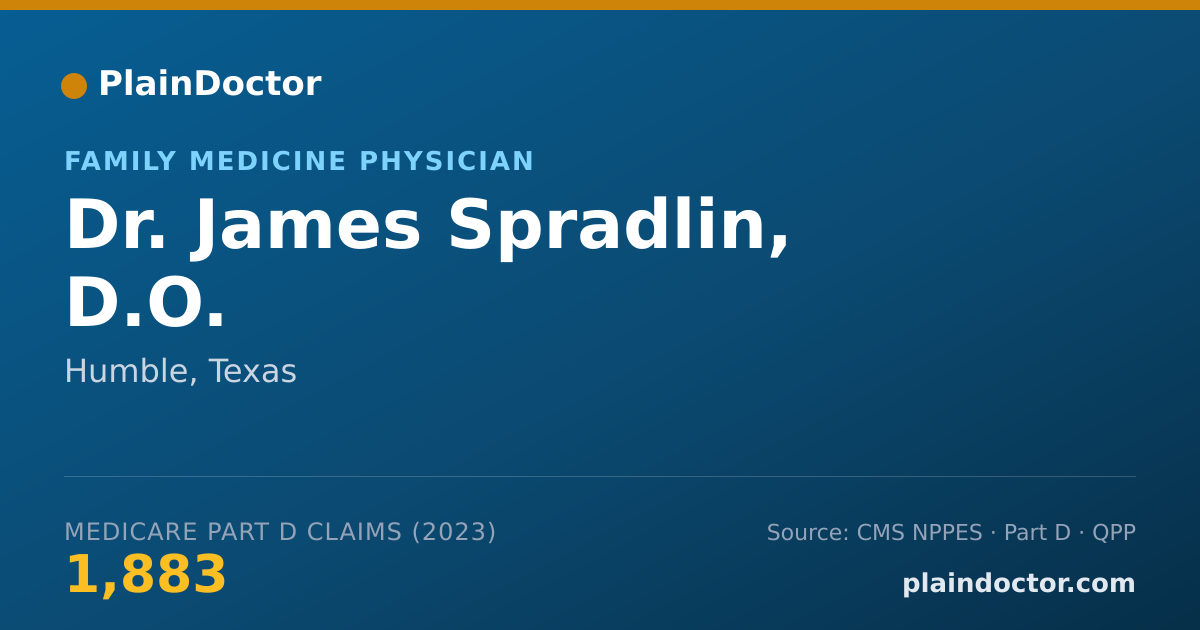 Shareable card for James Spradlin, D.O. - Family Medicine Physician, Humble, TX