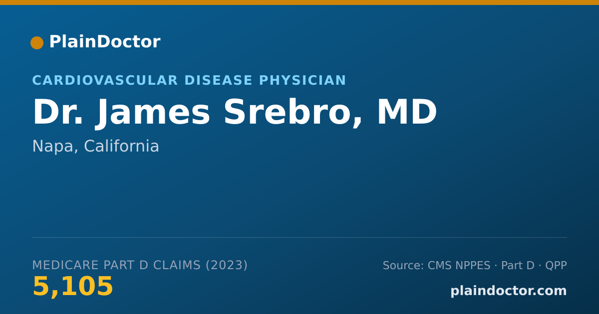 Shareable card for James Srebro, MD - Cardiovascular Disease Physician, Napa, CA