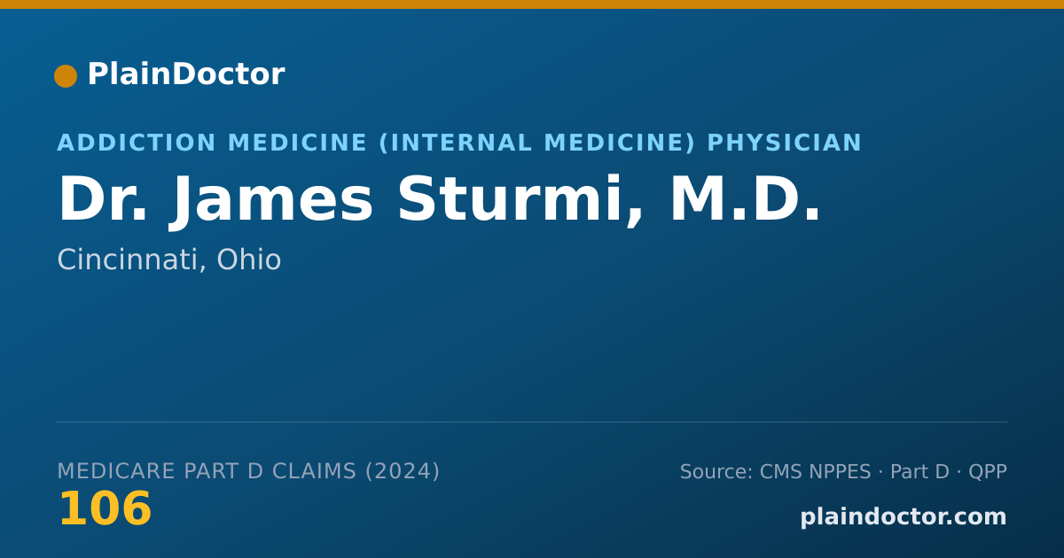 Shareable card for James Sturmi, M.D. - Family Medicine Physician, Cincinnati, OH