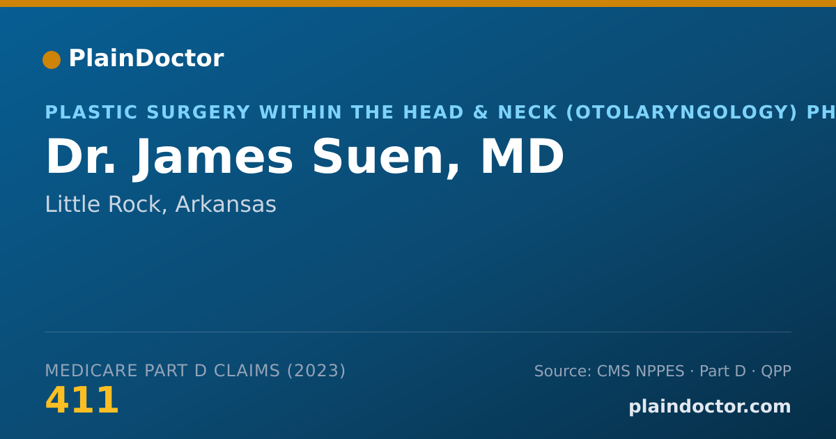 Shareable card for James Suen, MD - Plastic Surgery within the Head & Neck (Otolaryngology) Physician, Little Rock, AR