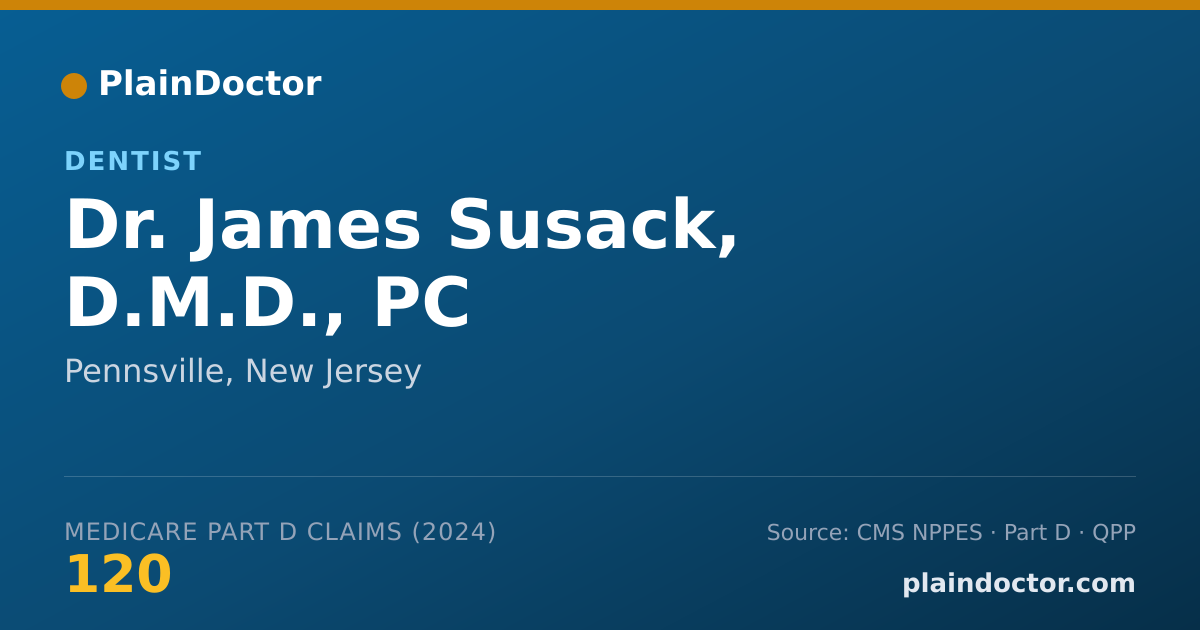 Shareable card for James Susack, D.M.D., PC - Dentist, Pennsville, NJ