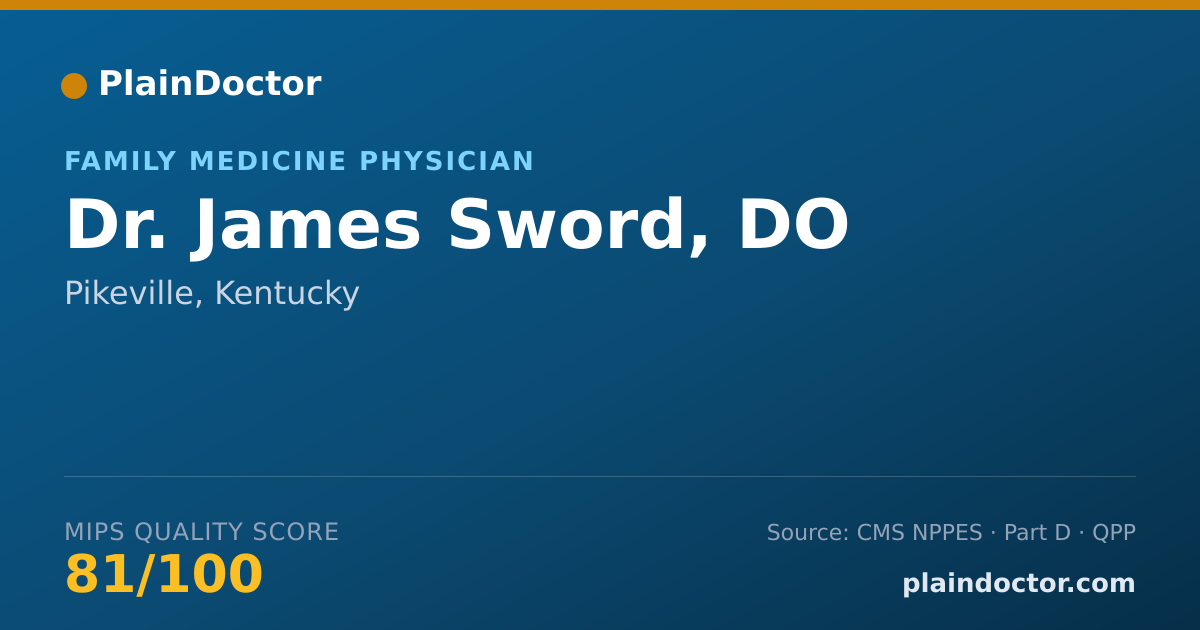 Shareable card for James Sword, DO - Family Medicine Physician, Pikeville, KY
