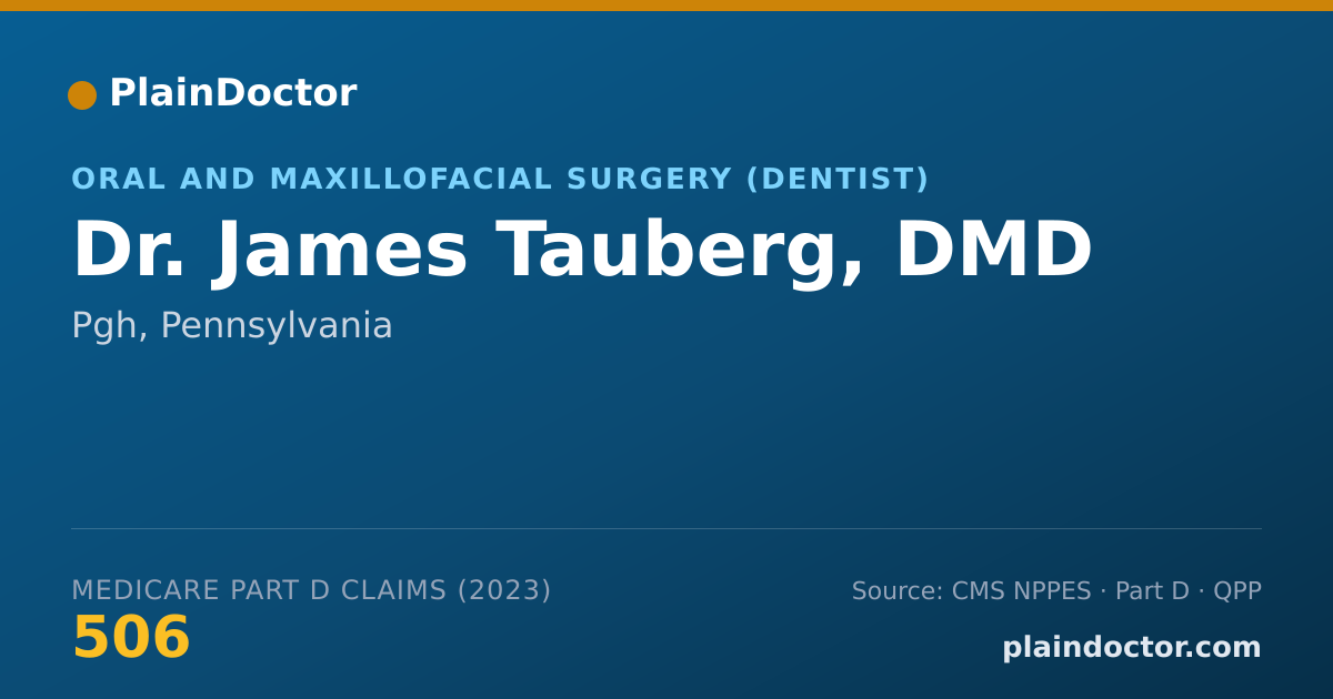 Shareable card for James Tauberg, DMD - Oral and Maxillofacial Surgery (Dentist), Pgh, PA