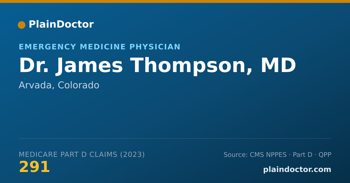 Shareable card for James Thompson, MD - Emergency Medicine Physician, Arvada, CO