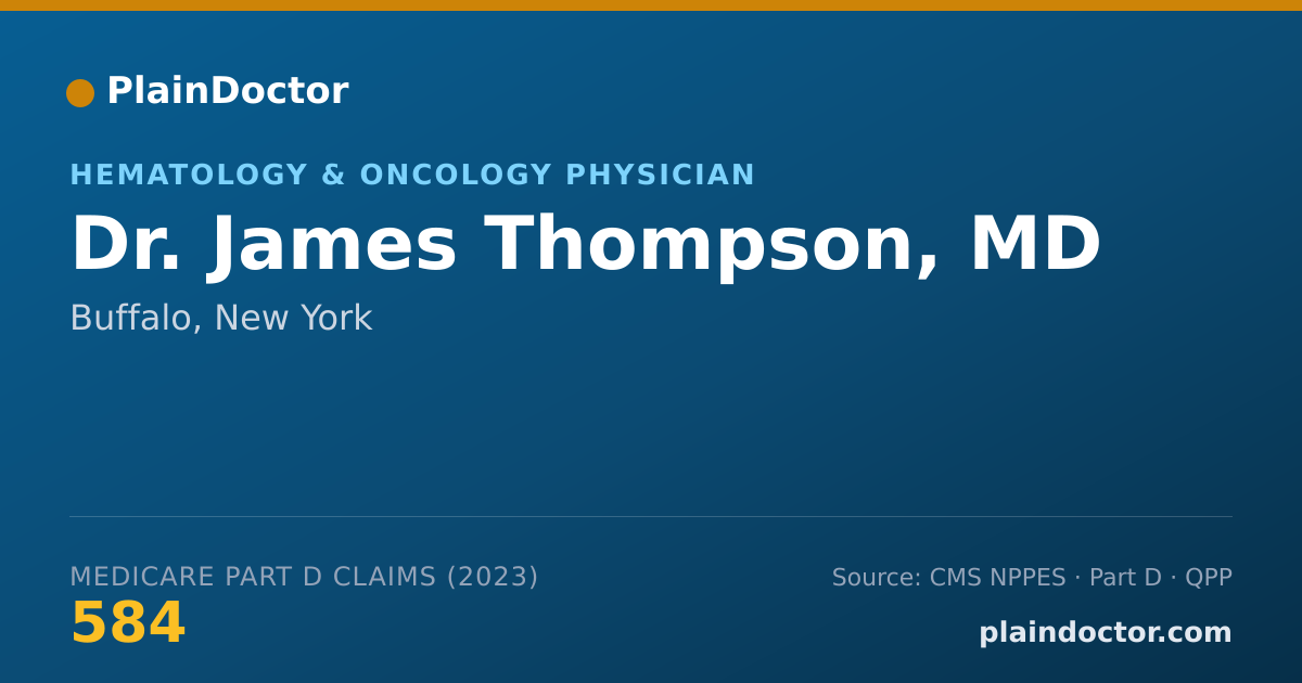 Shareable card for James Thompson, MD - Hematology & Oncology Physician, Buffalo, NY