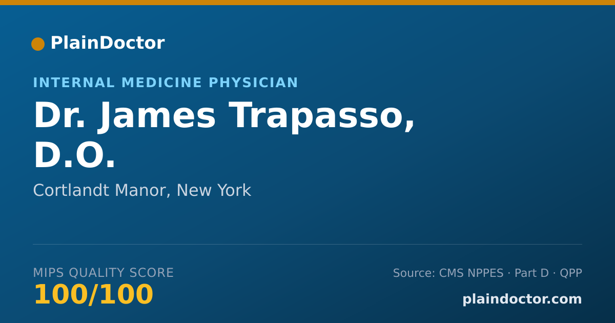 Shareable card for James Trapasso, D.O. - Internal Medicine Physician, Cortlandt Manor, NY