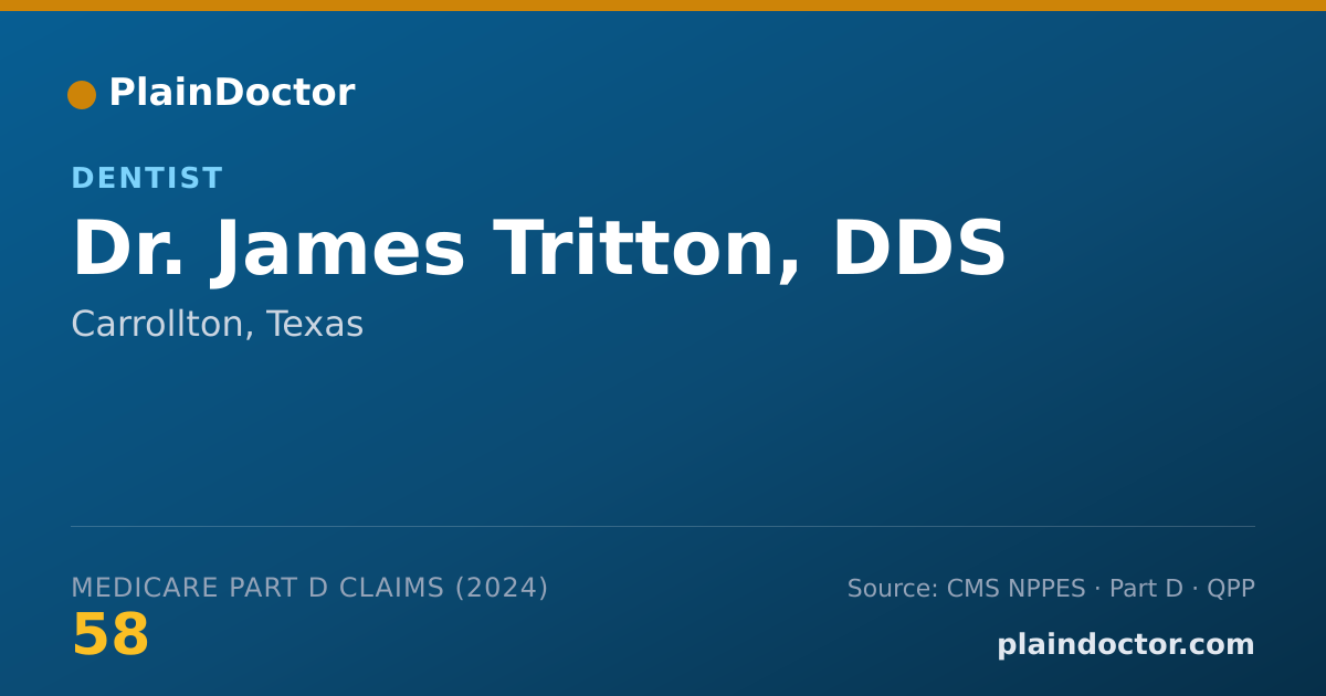 Shareable card for James Tritton, DDS - Dentist, Carrollton, TX