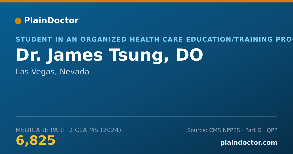 Shareable card for James Tsung, DO - Student in an Organized Health Care Education/Training Program, Las Vegas, NV