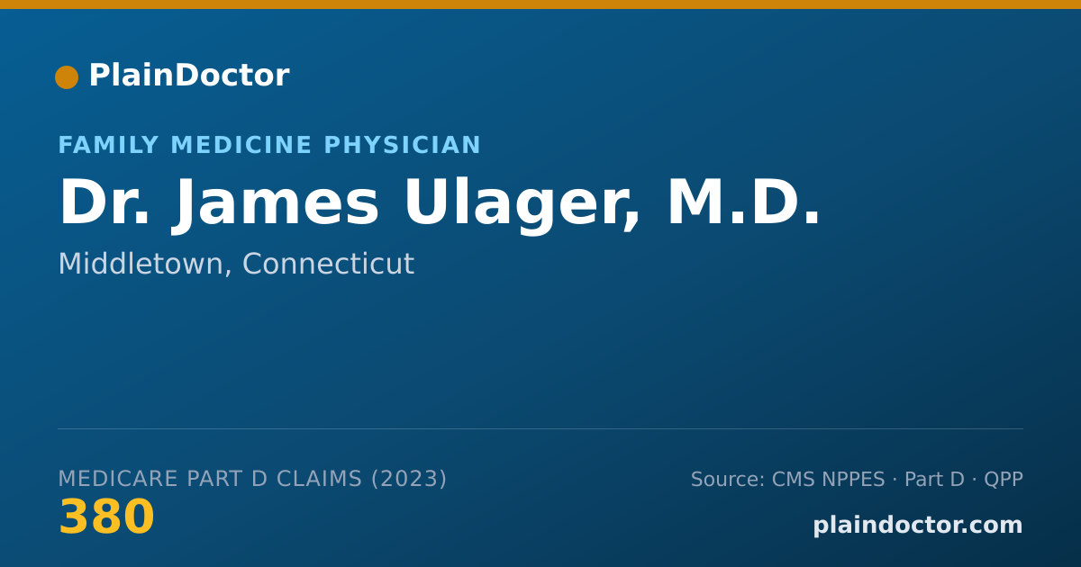 Shareable card for James Ulager, M.D. - Family Medicine Physician, Middletown, CT