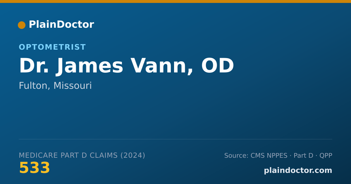 Shareable card for James Vann, OD - Optometrist, Fulton, MO