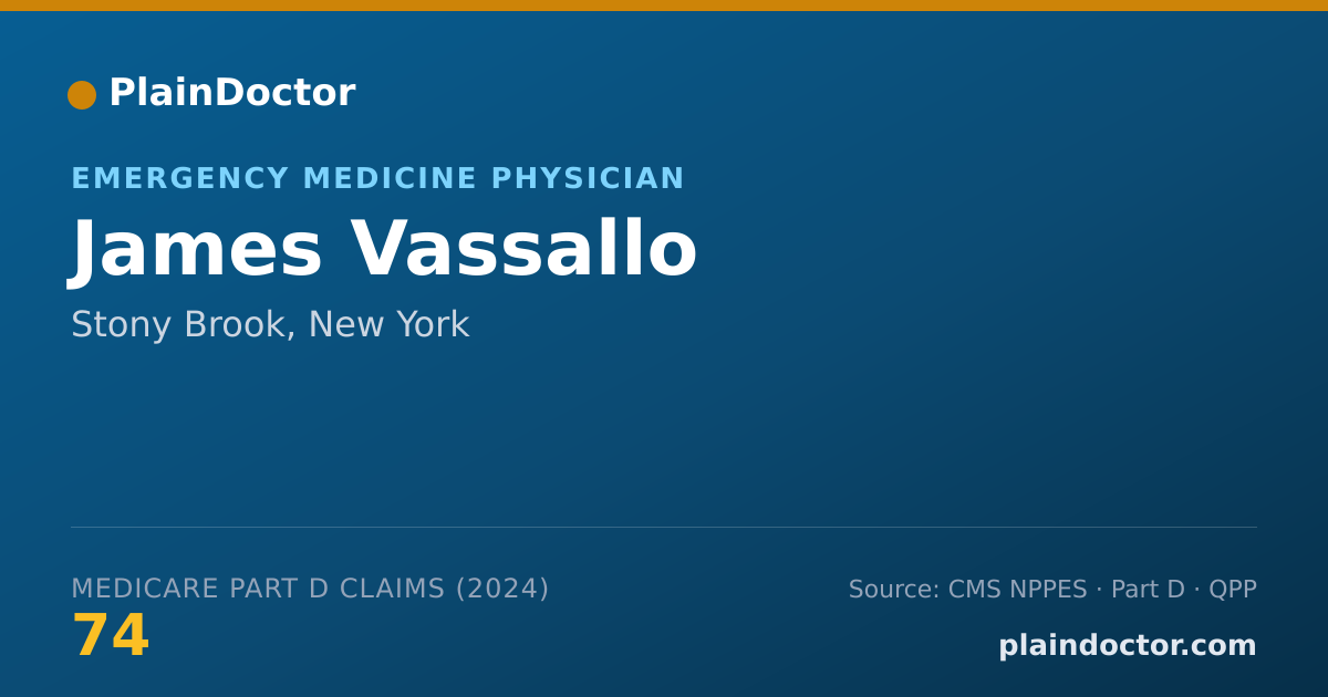 Shareable card for James Vassallo - Emergency Medicine Physician, Stony Brook, NY