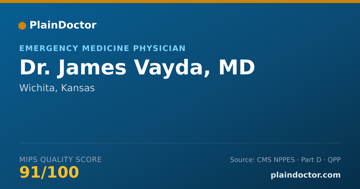 Shareable card for James Vayda, MD - Emergency Medicine Physician, Wichita, KS