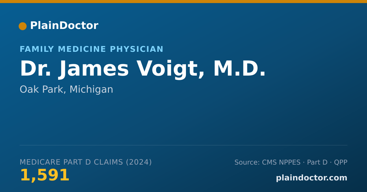 Shareable card for James Voigt, M.D. - Family Medicine Physician, Oak Park, MI