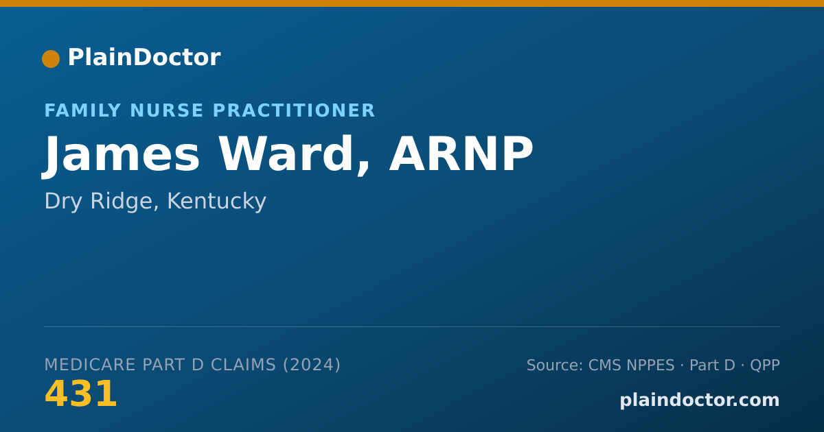 Shareable card for James Ward, ARNP - Family Nurse Practitioner, Dry Ridge, KY