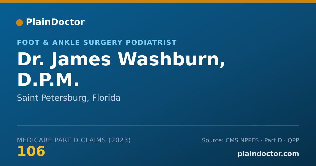 Shareable card for James Washburn, D.P.M. - Foot & Ankle Surgery Podiatrist, Saint Petersburg, FL