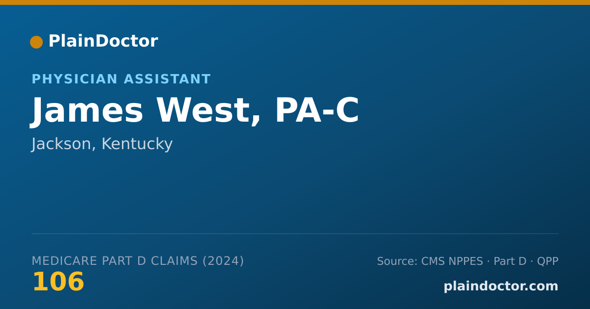 Shareable card for James West, PA-C - Physician Assistant, Jackson, KY