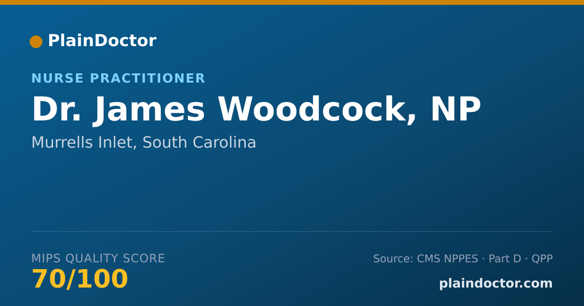 Shareable card for James Woodcock, NP - Nurse Practitioner, Murrells Inlet, SC