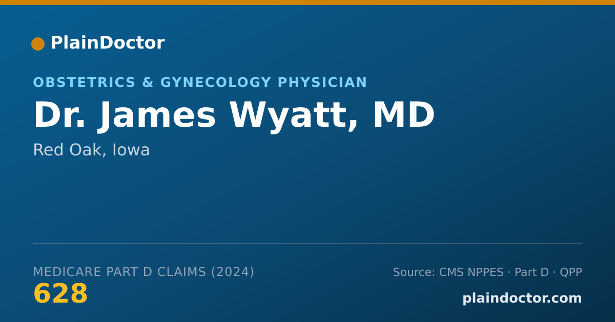 Shareable card for James Wyatt, MD - Obstetrics & Gynecology Physician, Red Oak, IA