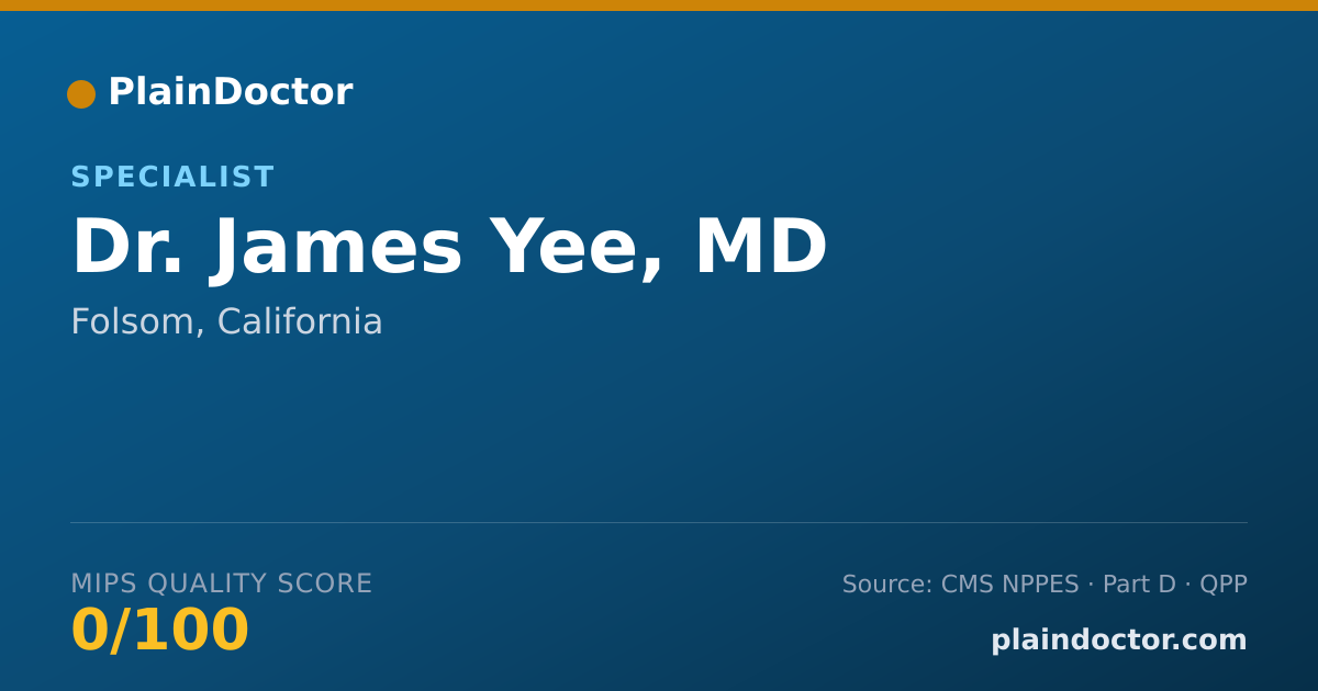 Shareable card for James Yee, MD - Specialist, Folsom, CA