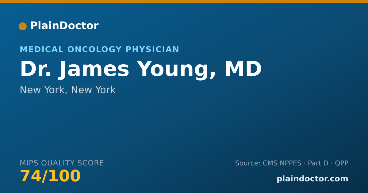 Shareable card for James Young, MD - Medical Oncology Physician, New York, NY