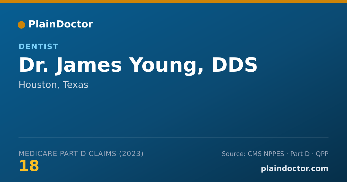 Shareable card for James Young, DDS - Dentist, Houston, TX
