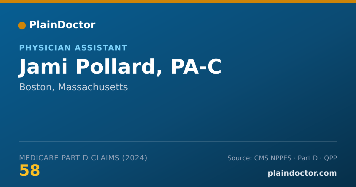 Shareable card for Jami Pollard, PA-C - Physician Assistant, Boston, MA