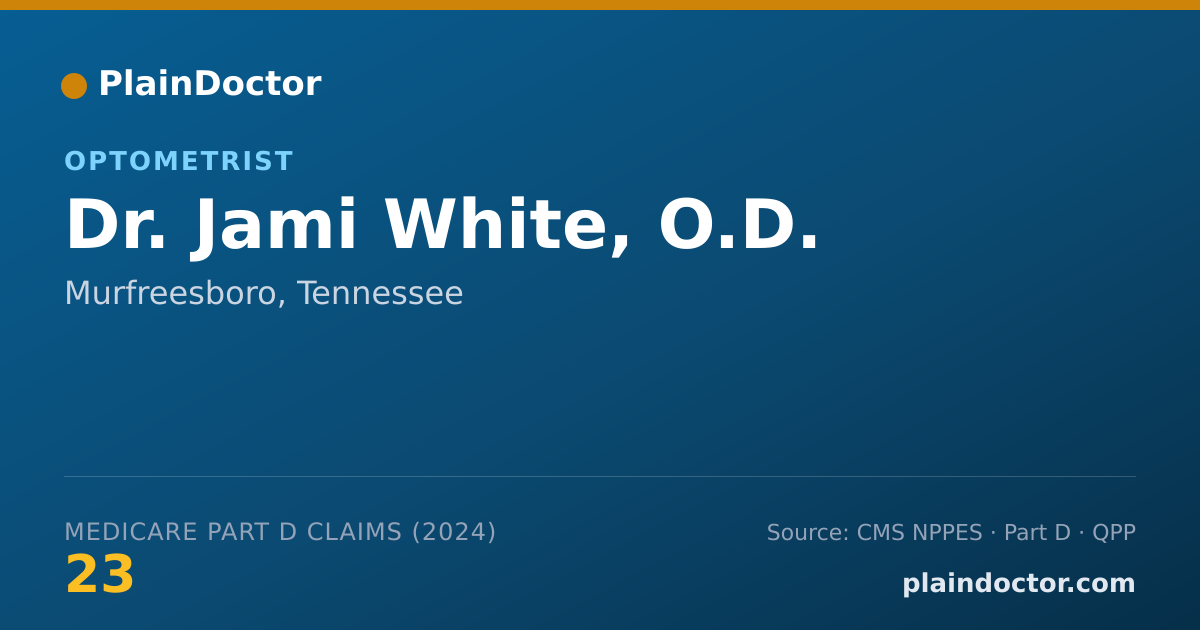 Shareable card for Jami White, O.D. - Optometrist, Murfreesboro, TN