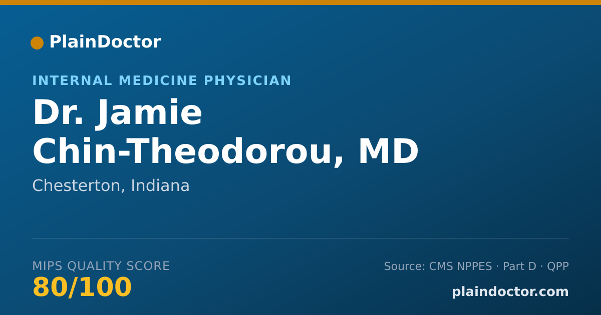 Shareable card for Jamie Chin-Theodorou, MD - Internal Medicine Physician, Chesterton, IN