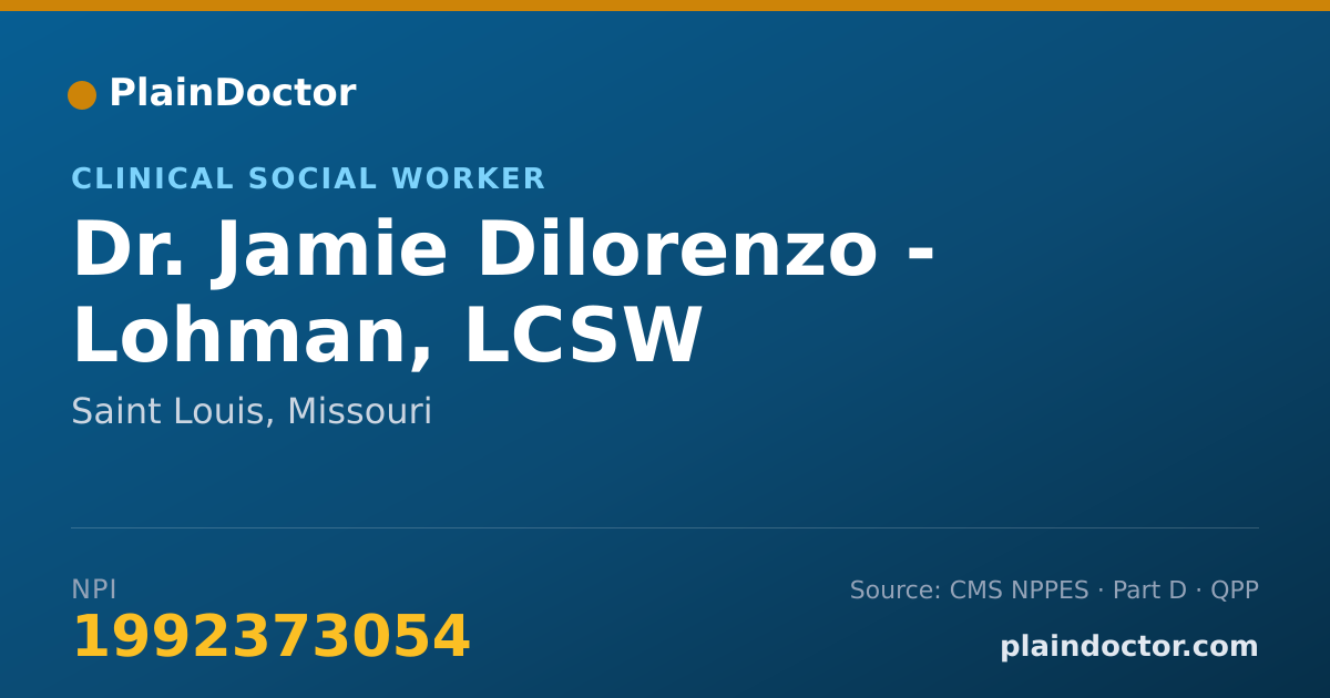 Shareable card for Jamie Dilorenzo - Lohman, LCSW - Clinical Social Worker, Saint Louis, MO